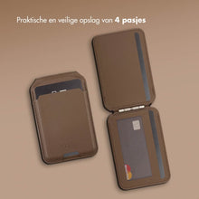 Accezz Leren Wallet met standaard voor MagSafe - Coffee Brown