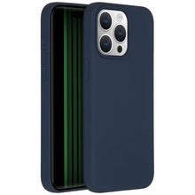 Accezz Liquid Silicone Backcover met MagSafe voor de Apple iPhone 15 Pro Max - Donkerblauw