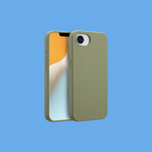 Accezz Liquid Silicone Backcover met MagSafe voor de Apple iPhone 16e - Cooper Green