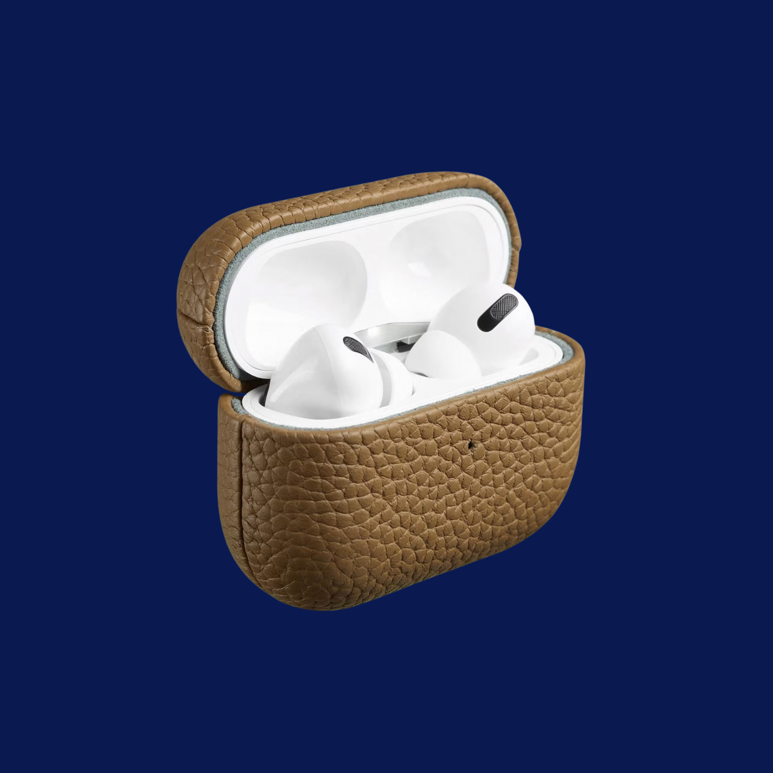 Accezz Echt Leren Case voor de Apple AirPods Pro 2 - Taupe