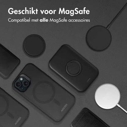 Accezz Rugged Frosted MagSafe Backcover voor de Apple iPhone 16e - Zwart