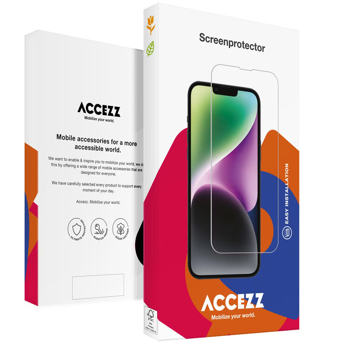 Accezz Gehard Glas Screenprotector 2-pack for iPhone 12 Mini