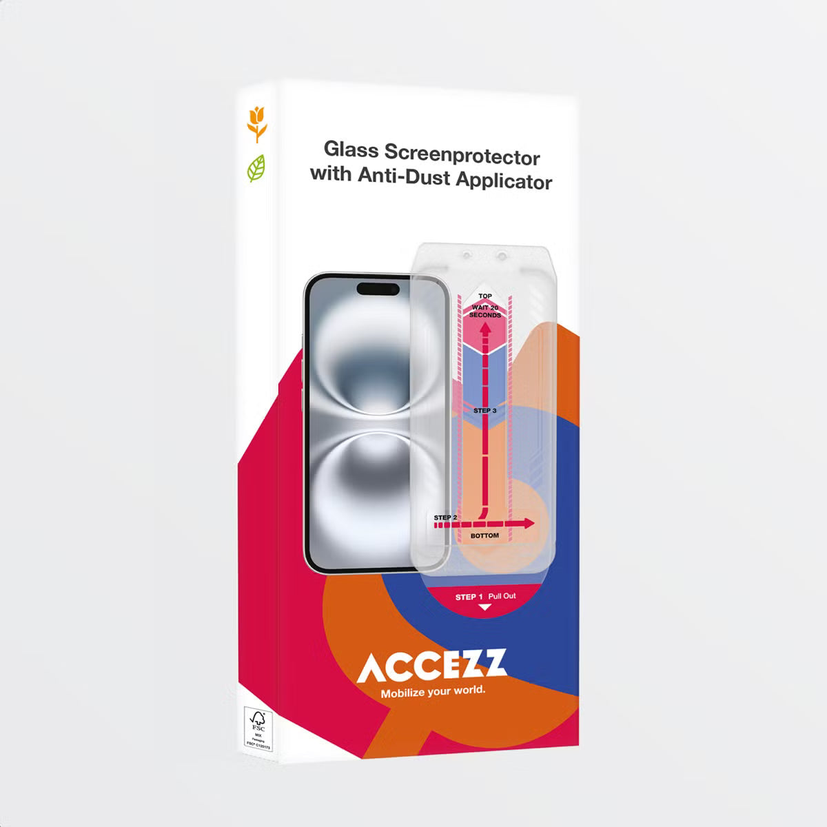 Accezz Gehard Glas Screenprotector + Applicator voor de Apple iPhone 17 Pro Max