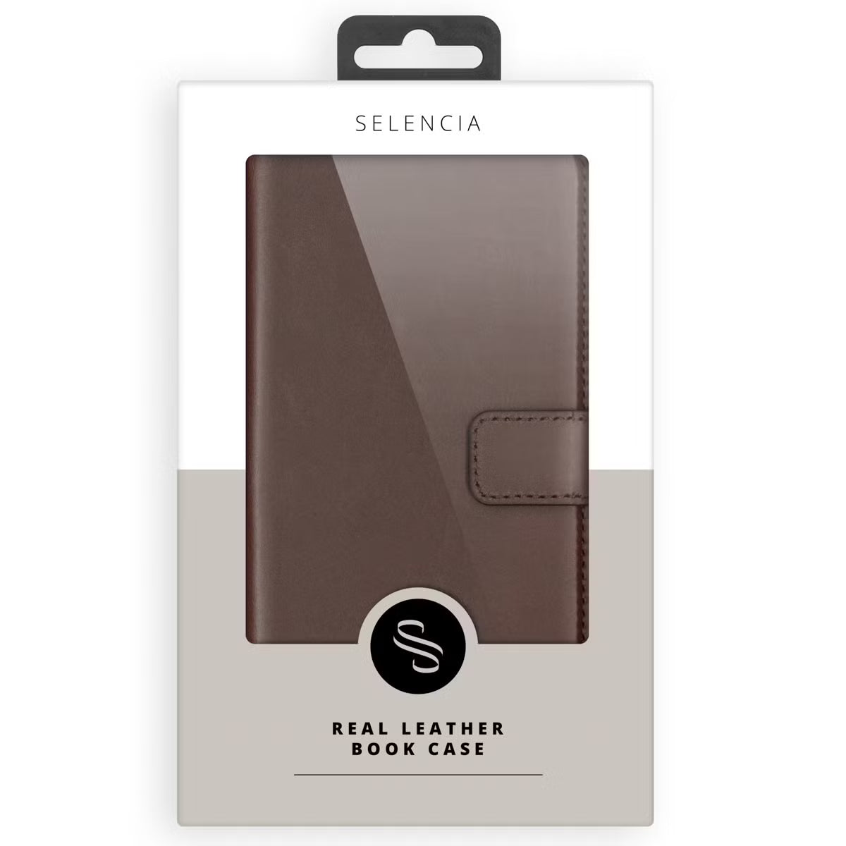 Selencia Echt Leren Bookcase voor de Apple iPhone 17 Pro Max - Bruin