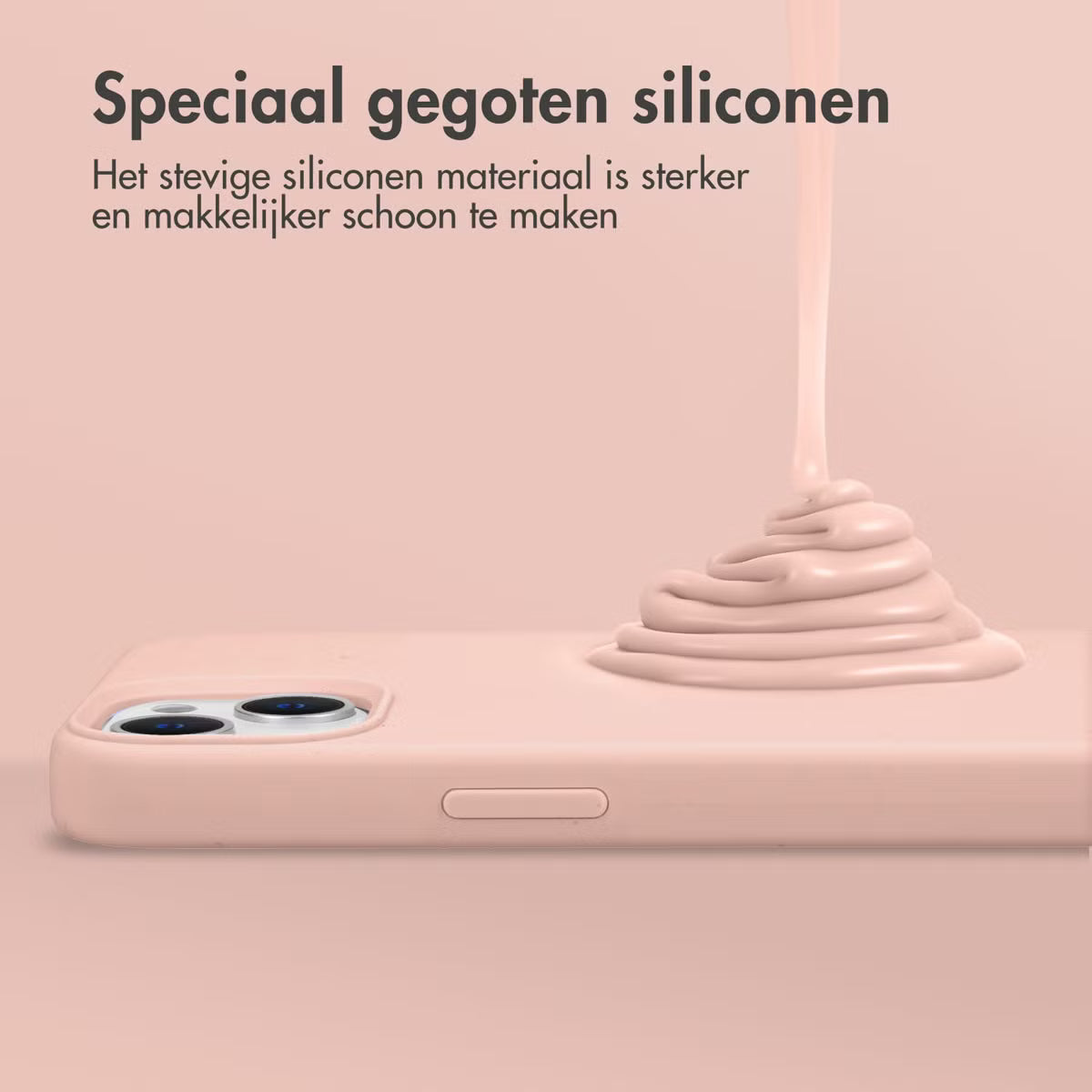 Accezz Liquid Silicone Backcover met MagSafe voor de Apple iPhone 17 Pro Max - Roze